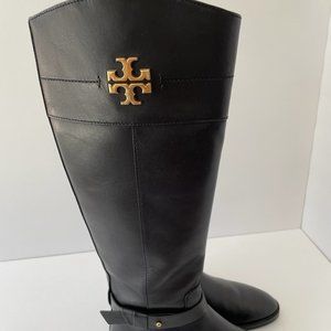Tory Burch Everly Riding Boot Black Leather sz 7.5